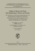 Cover: Felsbau in Theorie und Praxis Rock Engineering in Theory and Practice - Springer