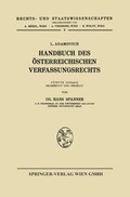 Cover: Handbuch Des Sterreichischen Verfassungsrechts - Springer