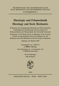 Cover: Rheologie und Felsmechanik / Rheology and Rock Mechanics - Springer