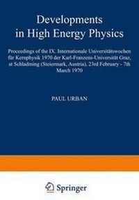 Enlarge image Cover: Developments in High Energy Physics - Springer