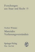 Cover: Materiales Verfassungsverst&auml;ndnis - Springer