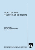 Cover: Bl&auml;tter f&uuml;r Technikgeschichte - Springer