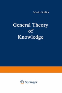 Enlarge image Cover: General Theory of Knowledge - Springer