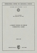 Cover: A Short Course on Error Correcting Codes - Springer