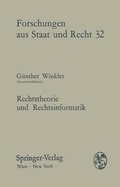 Cover: Rechtstheorie und Rechtsinformatik - Springer