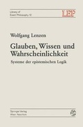 Cover: Glauben, Wissen und Wahrscheinlichkeit - Springer
