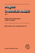 Cover: Progress in Materials Analysis - Springer
