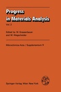 Cover: Progress in Materials Analysis - Springer