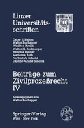 Cover: Beitr&auml;ge zum Zivilprozessrecht IV - Springer
