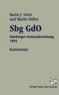 Abbildung von: Kommentar zur Sbg GdO - Springer
