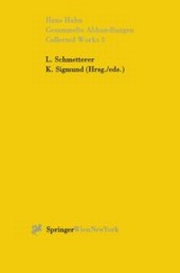 Abbildung von: Gesammelte Abhandlungen III - Collected Works III - Springer