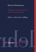 Cover: Allgemeines Handelsrecht und Wertpapierrecht - Springer