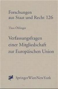 Abbildung von: Verfassungsfragen einer Mitgliedschaft zur Europäischen Union - Springer
