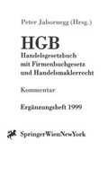 Cover: Kommentar zum HGB + Erg&auml;nzungsheft 1999 / Kommentar zum HGB. Erg&auml;nzungsheft 1999 - Springer