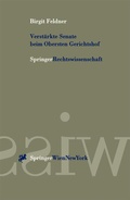 Cover: Verst&auml;rkte Senate beim Obersten Gerichtshof - Springer