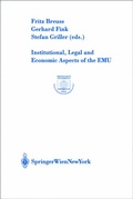Cover: Institutional, Legal and Economic Aspects of the EMU - Springer