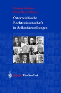Cover: &Ouml;sterreichische Rechtswissenschaft in Selbstdarstellungen - Springer