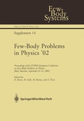 Cover: Few-Body Problems in Physics '02 - Springer
