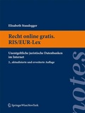 Cover: Recht online gratis. RIS/EUR-Lex - Springer