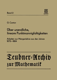 Abbildung von: Über unendliche, lineare Punktmannigfaltigkeiten - Springer