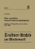 Cover: &Uuml;ber unendliche, lineare Punktmannigfaltigkeiten - Springer
