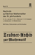 Cover: Nachrufe auf Berliner Mathematiker des 19. Jahrhunderts - Springer