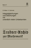Cover: Integralgleichungen und Gleichungen mit unendlich vielen Unbekannten - Springer