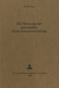 Abbildung von: Die Messung der personellen Einkommensverteilung - Peter Lang Verlag