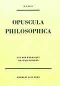 Bild: Opuscula Philosophica - Peter Lang Verlag