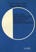 Bild: Language and Psychiatry - Peter Lang Verlag