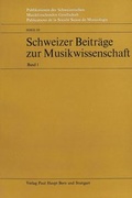 Cover: Schweizer Beitr&auml;ge zur Musikwissenschaft - Haupt Verlag