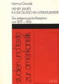 Cover: Henry James in der deutschen Literaturkritik - Peter Lang Verlag