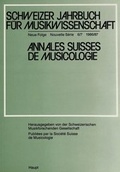 Cover: Schweizer Jahrbuch f&uuml;r Musikwissenschaft- Annales Suisses de Musicologie- Annuario Svizzero di Musicologia - Haupt Verlag