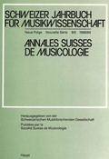 Cover: Schweizer Jahrbuch f&uuml;r Musikwissenschaft- Annales Suisses de Musicologie- Annuario Svizzero di Musicologia - Haupt Verlag