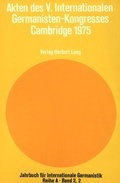 Cover: Akten des V. Internationalen Germanisten-Kongresses Cambridge 1975 - Peter Lang Verlag