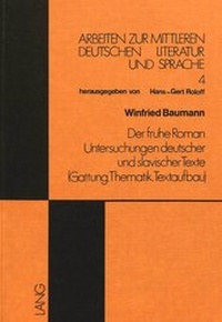 Abbildung von: Der frühe Roman - Peter Lang Verlag