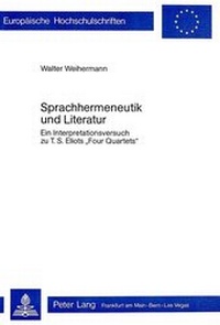 Abbildung von: Sprachhermeneutik und Literatur - Peter Lang Verlag