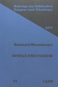 Abbildung von: Syntax und Exegese - Peter Lang Verlag