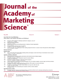Bild vergrößern Bild: Journal of the Academy of Marketing Science - Springer