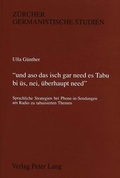 Cover: &laquo;und aso das isch gar need es Tabu bi &uuml;s, nei, &uuml;berhaupt need.&raquo; - Peter Lang Verlag