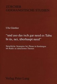 Abbildung von: «und aso das isch gar need es Tabu bi üs, nei, überhaupt need.» - Peter Lang Verlag