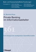 Cover: Private Banking im Informationszeitalter - Haupt Verlag