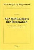 Cover: Zur Wirksamkeit derIntegration - Haupt Verlag