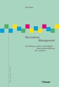Cover: Normatives Management - Haupt Verlag