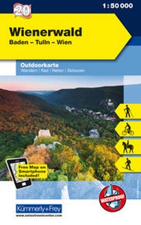 Abbildung von: Wienerwald Nr. 20 Outdoorkarte Österreich 1:50 000 - Kümmerly+Frey