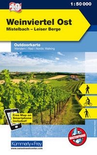 Abbildung von: Weinviertel Ost Nr. 19 Outdoorkarte Österreich 1:50 000 - Kümmerly+Frey