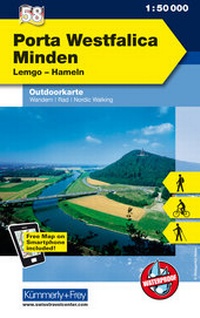 Abbildung von: Porta Westfalica - Minden Nr. 58 Outdoorkarte Deutschland 1:50 000 - Kümmerly+Frey