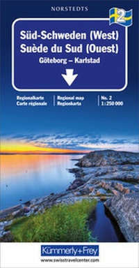 Abbildung von: Süd-Schweden (West) Nr. 02 Regionalkarte Schweden 1:250 000 - Kümmerly+Frey