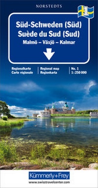 Abbildung von: Süd-Schweden (Süd) Nr. 01 Regionalkarte Schweden 1:250 000 - Kümmerly+Frey