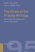 Cover: The Strata of the Priestly Writings - Theologischer Verlag Z&uuml;rich